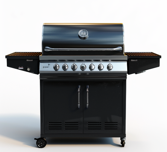 Grill de gas de barbacoa moderna de acero inoxidable sin humo personalizado